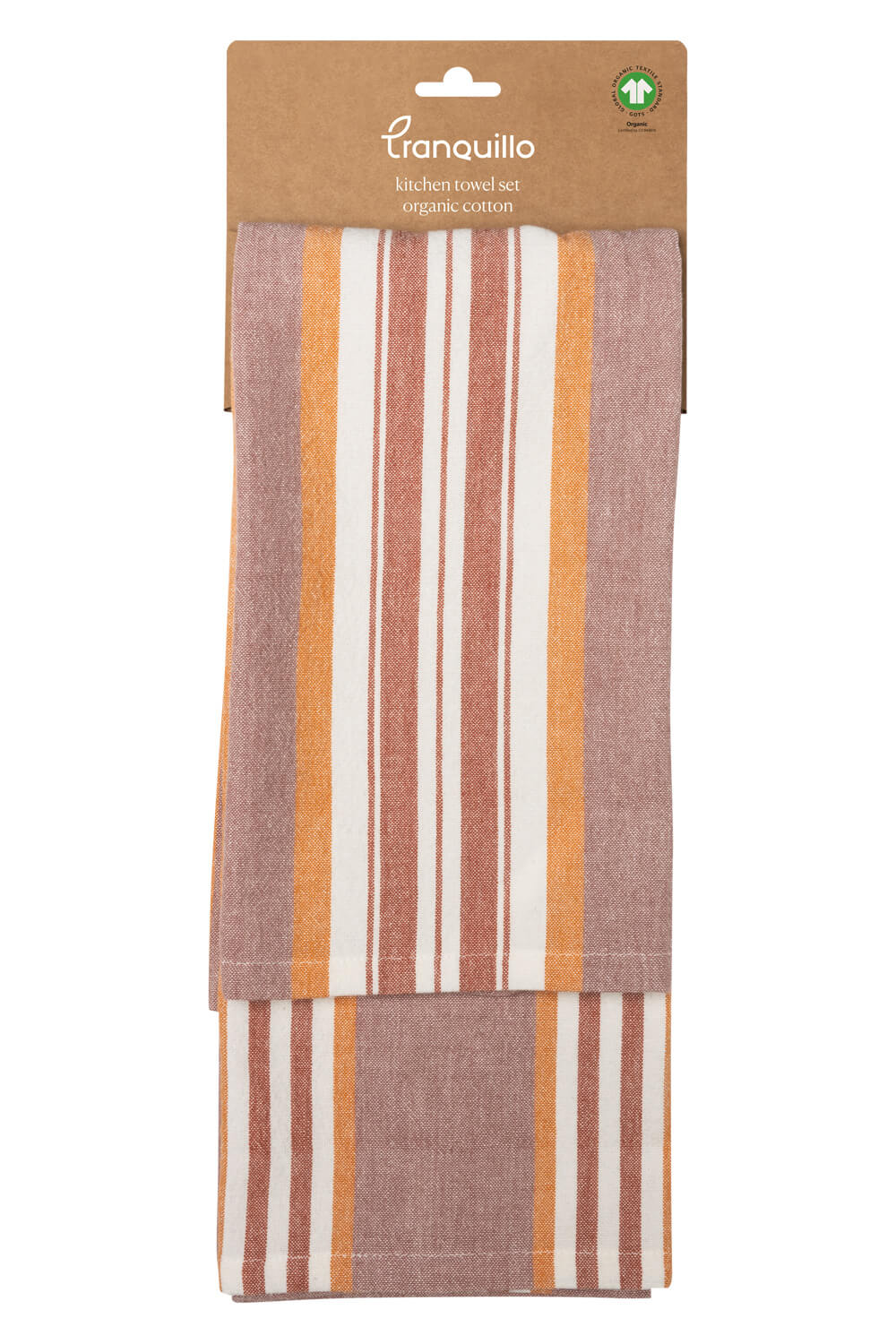 2er-Set Geschirrtücher "STRIPES orange" aus Bio-Baumwolle