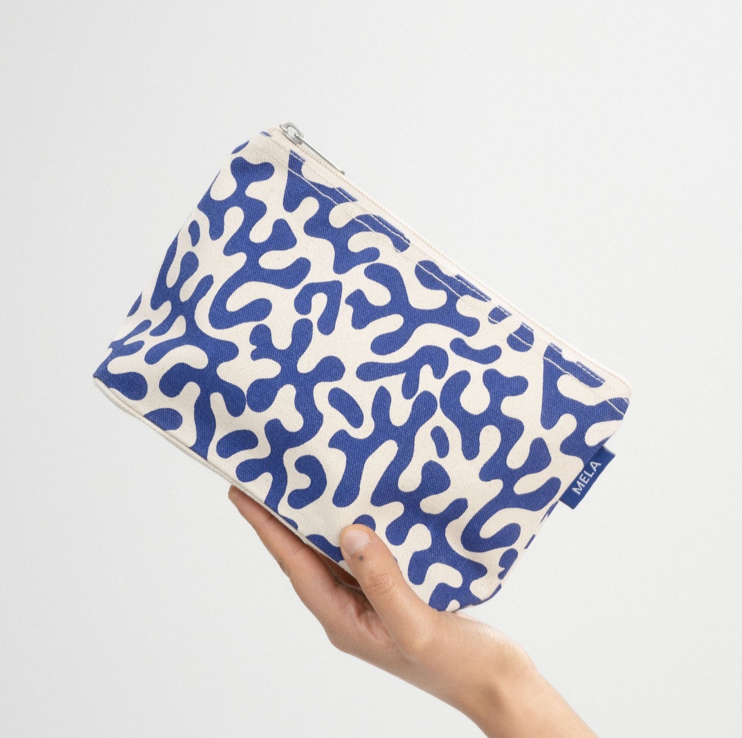 Große Kosmetiktasche, blue coral, fairtrade & GOTS zertifiziert