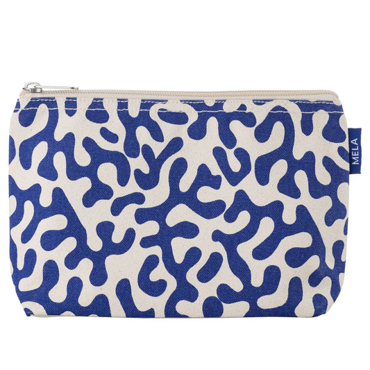 Große Kosmetiktasche, blue coral, fairtrade & GOTS zertifiziert