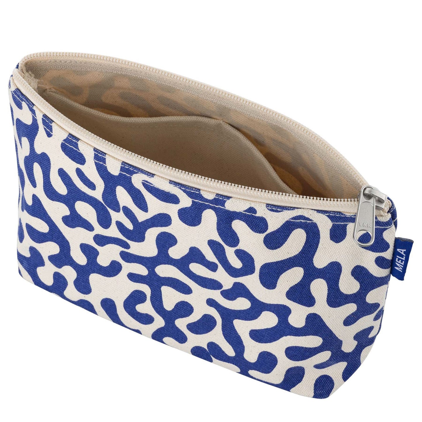 Große MELA Kosmetiktasche | blaue Ornamente | 23 x 15 cm | fairtrade | bio ❤ eco & fair Conceptstore ❤