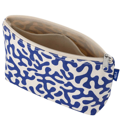 Große MELA Kosmetiktasche | blaue Ornamente | 23 x 15 cm | fairtrade | bio ❤ eco & fair Conceptstore ❤