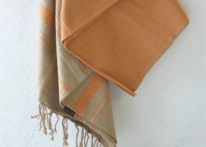 Fouta Sand Hamam-Tuch, curcuma, 100 x 200 cm
