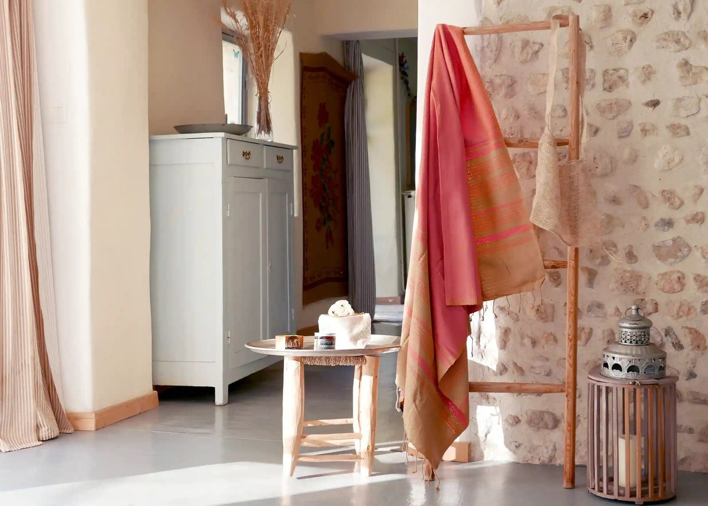 Fouta Sand Hamam-Tuch, indisch-pink, 100 x 200 cm