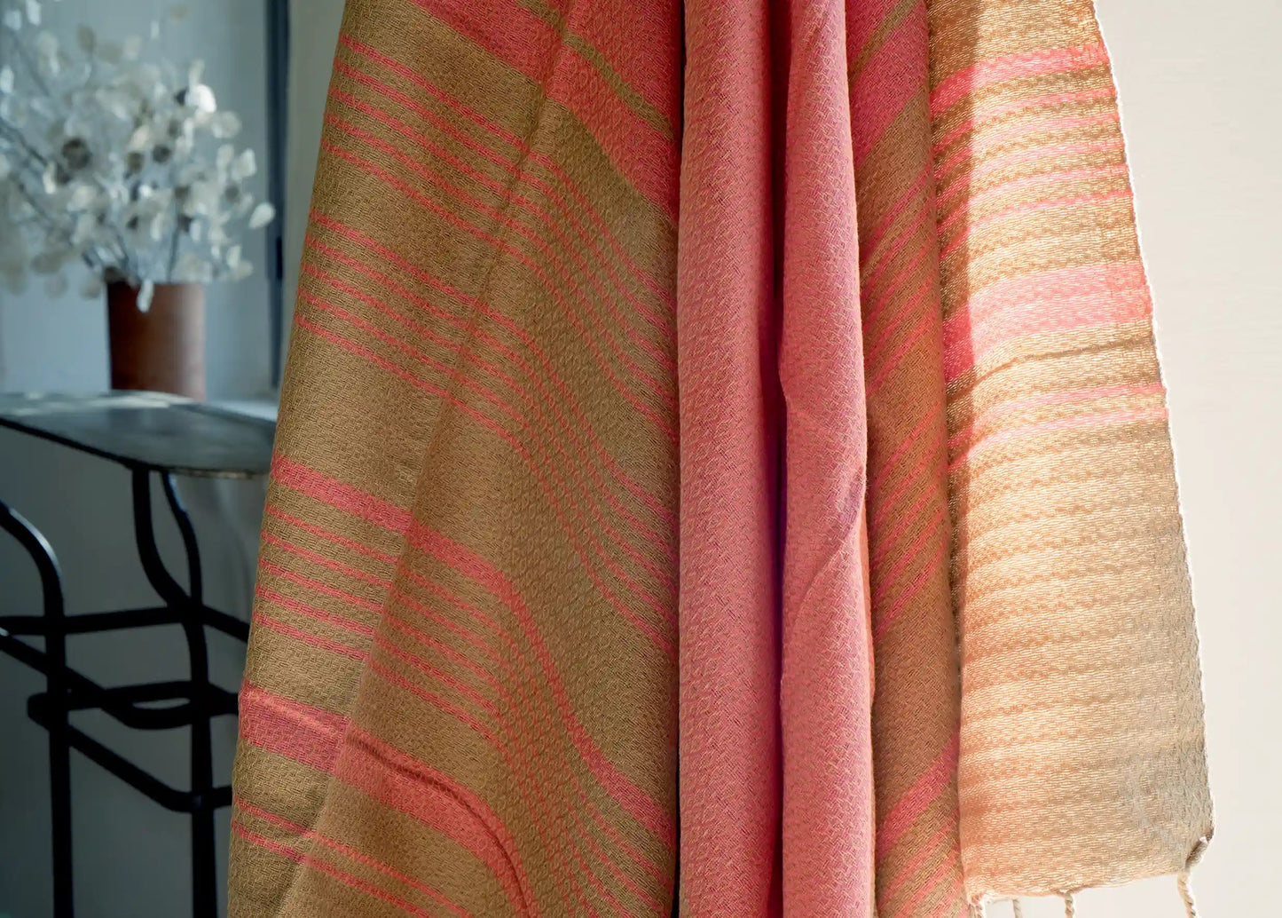 Fouta Sand Hamam-Tuch, indisch-pink, 100 x 200 cm
