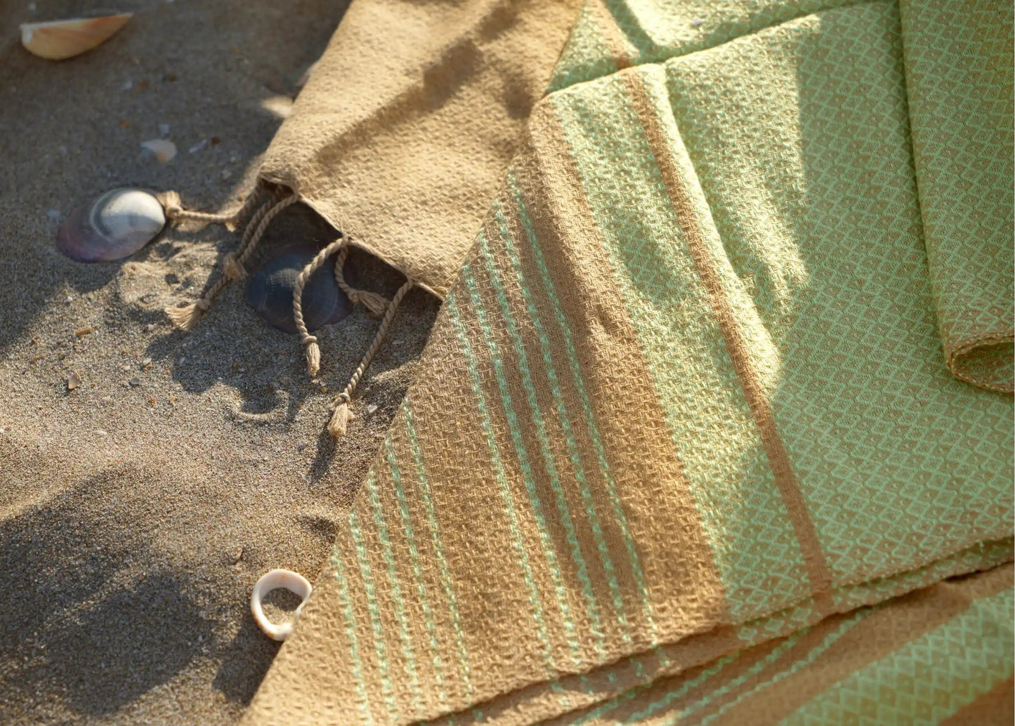 Fouta Sand Hamam-Tuch, pistaziengruen, 100 x 200 cm