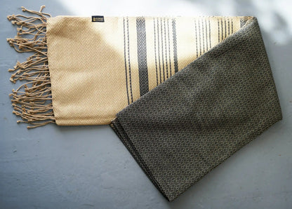 Fouta Sand Hamam-Tuch, sand-asche, 100 x 200 cm