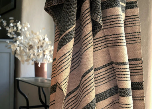 Fouta Sand Hamam-Tuch, sand-asche, 100 x 200 cm