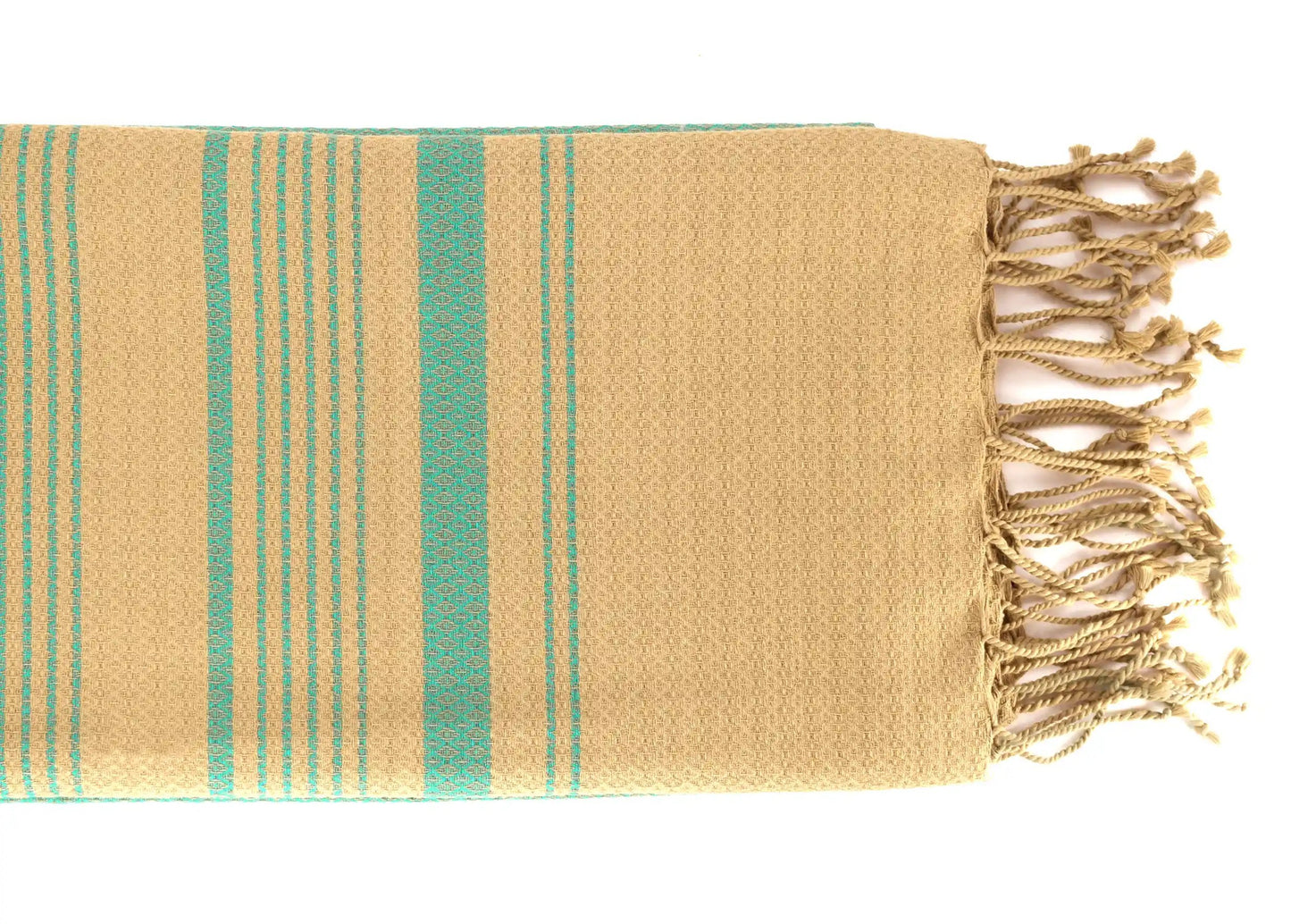 Fouta Sand Hamam-Tuch, türkis-grün, 100 x 200 cm