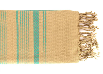 Fouta Sand Hamam-Tuch, türkis-grün, 100 x 200 cm
