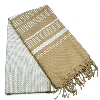 Fouta Sand Hamam-Tuch, sand-weiß, 100 x 200 cm