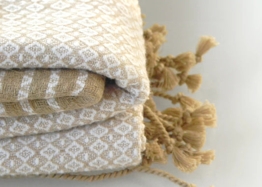 Fouta Sand Hamam-Tuch, sand-weiß, Bio-BW