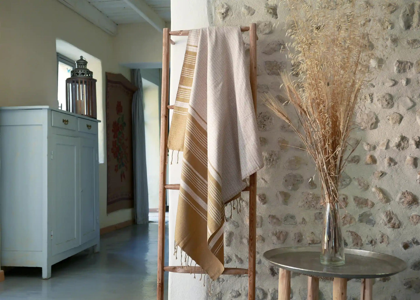 Fouta Sand Hamam-Tuch, sand-weiß, 100 x 200 cm