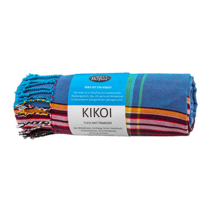 Kikoi, blau, fairtrade, 165*100cm, 100% Baumwolle