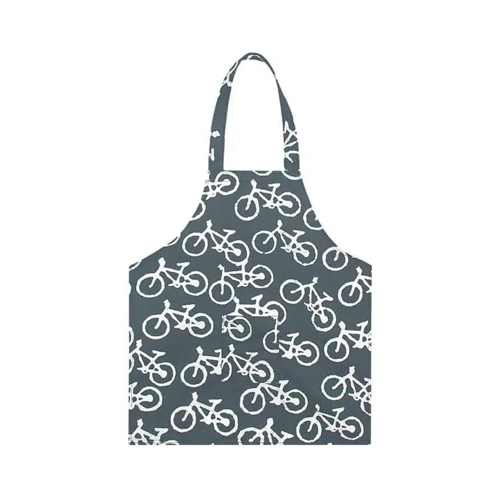 Kinderschürze Bikes, grau, Biobaumwolle, fairtrade