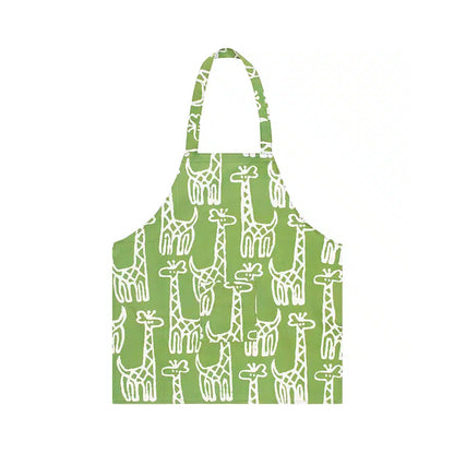 Kinderschürze Giraffen, grün, Biobaumwolle, fairtrade