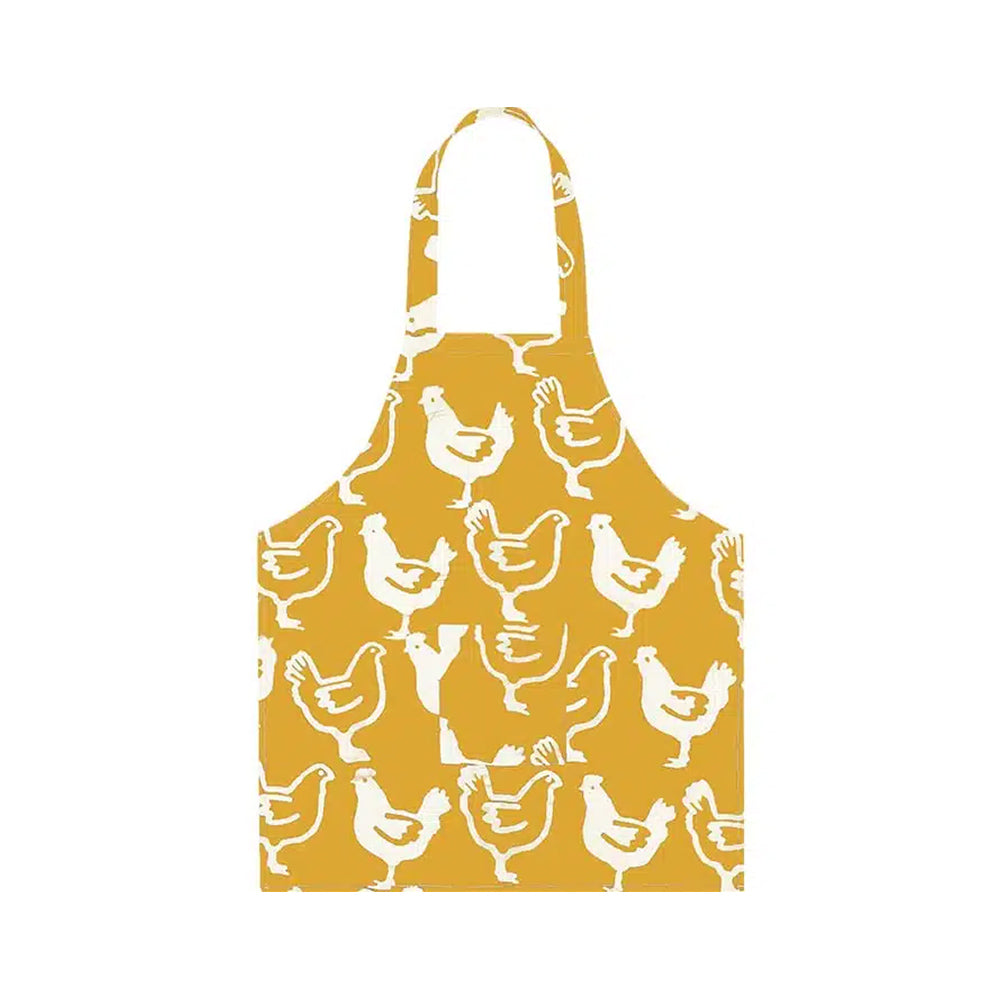 Kinderschürze Hühner, gelb, Biobaumwolle, fairtrade
