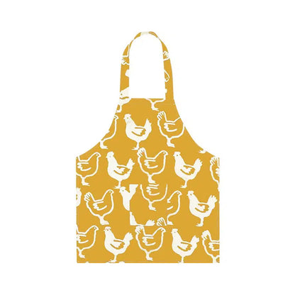 Kinderschürze Hühner, gelb, Biobaumwolle, fairtrade