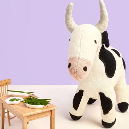 Kuh Kuscheltier, Bio-Baumwolle, 26 cm, vegan