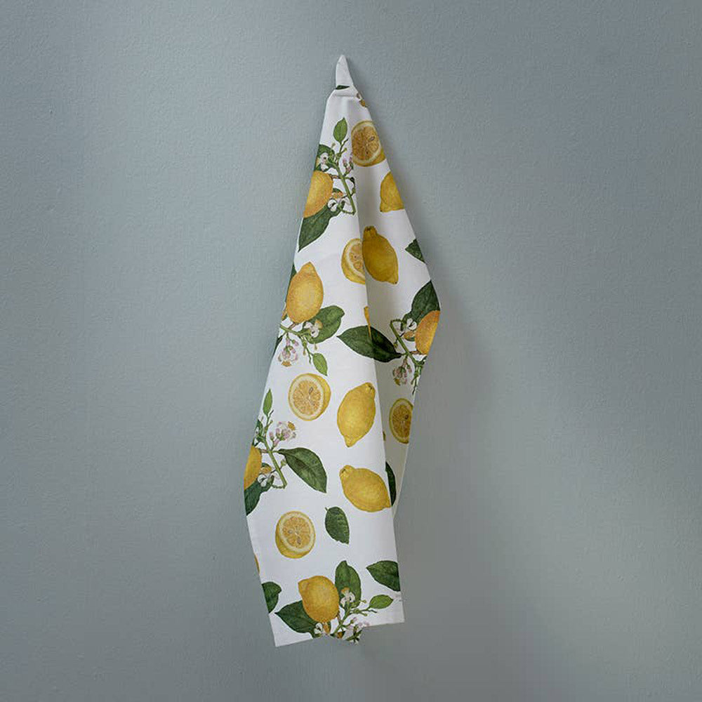 Gartenmotiv-Geschirrtuch, Lemons, Bio-Baumwolle