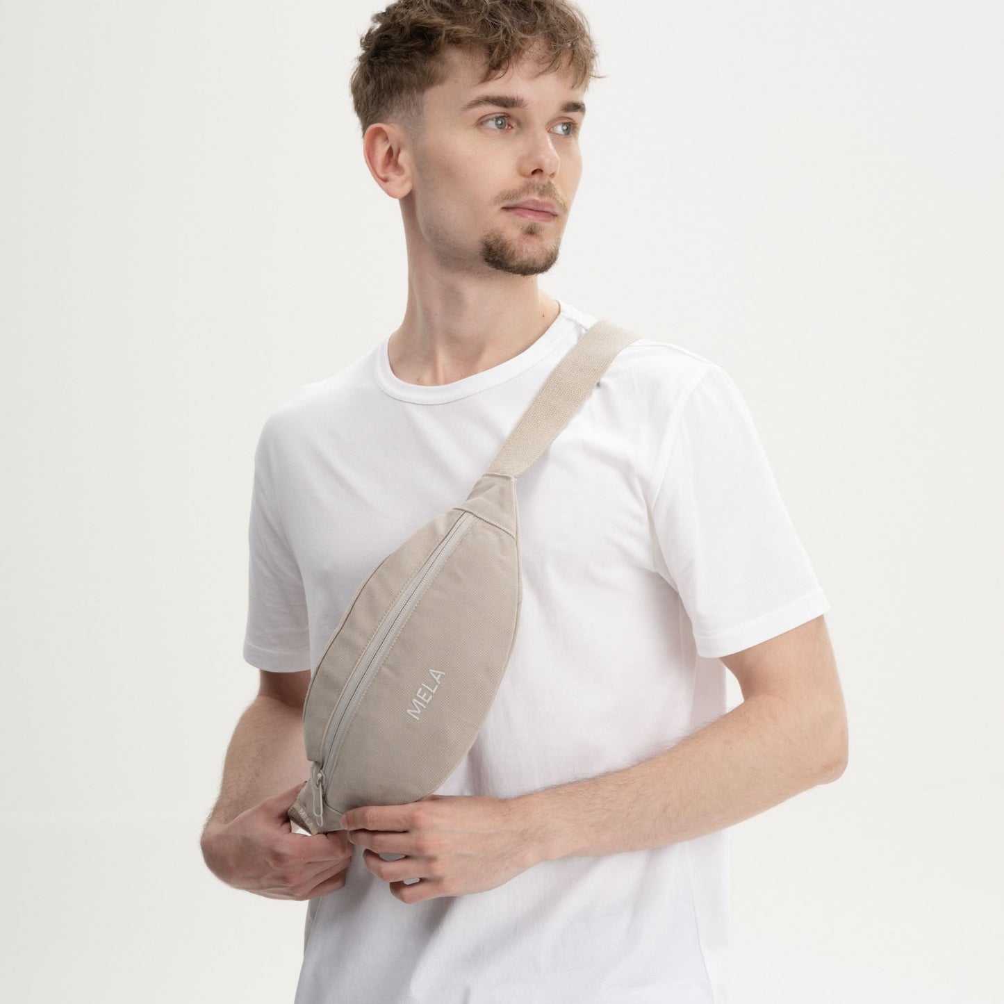 Bauchtasche Hip Bag, light stone, fairtrade & GOTS zertifiziert