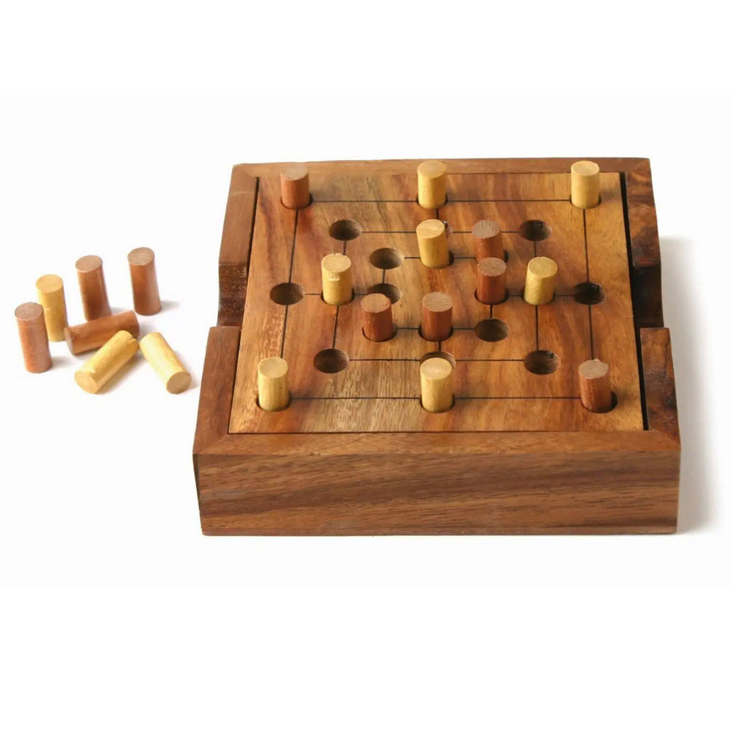 Mühle-Spiel aus Holz