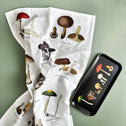 Gartenmotiv-Geschirrtuch, Mushrooms, Bio-Baumwolle
