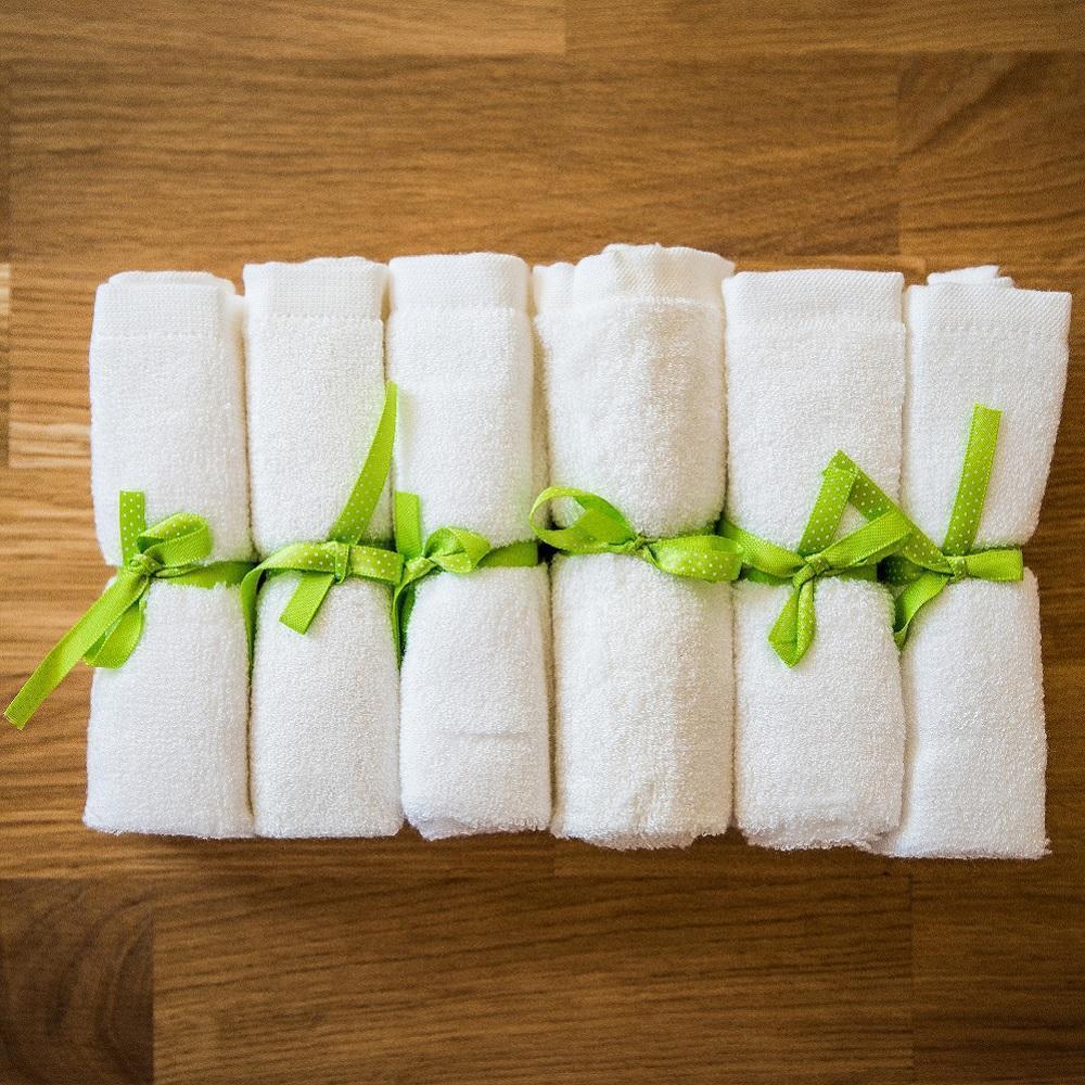6er-Set Waschlappen aus Bambusfasern, kuschelweich