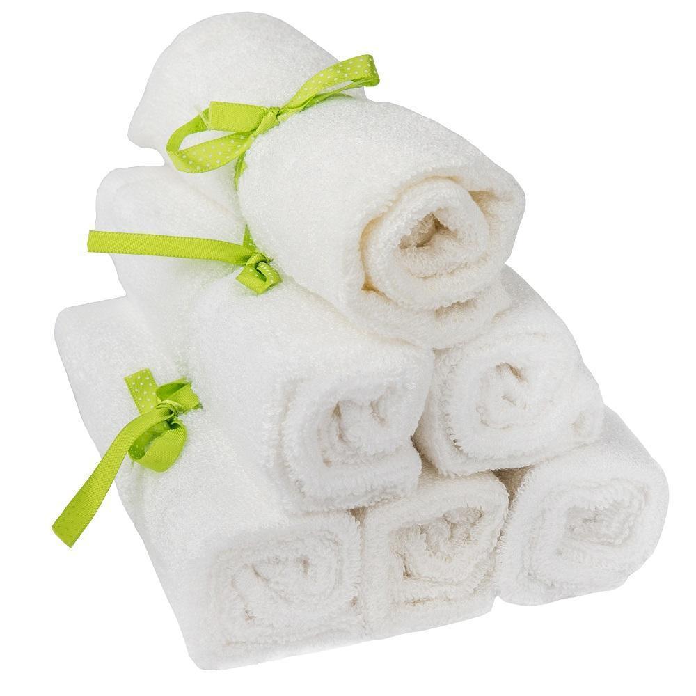 6er-Set Waschlappen aus Bambusfasern, kuschelweich