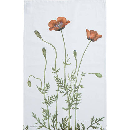 Blumenmotiv-Geschirrtuch, Poppy, Bio-Baumwolle