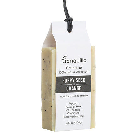 Vegane Seife POPPY SEED - ORANGE, Tranquillo