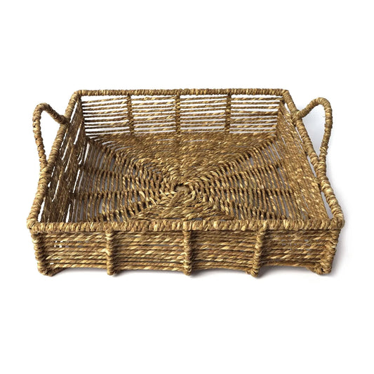 Fairtrade Tablett aus Munji-Gras und Eisen