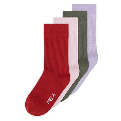 4 Paar Fairtrade Socken | spring blossom | Bio-Baumwolle| gerippt