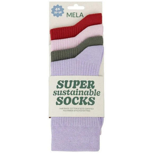 4 Paar Fairtrade Socken | spring blossom | Bio-Baumwolle| gerippt
