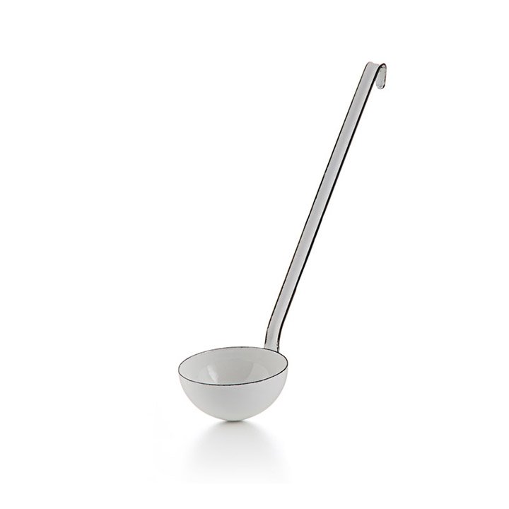Kochwerkzeuge-Set aus Emaille mit Aufhängleiste (Schaufel, Löffel und Kelle)