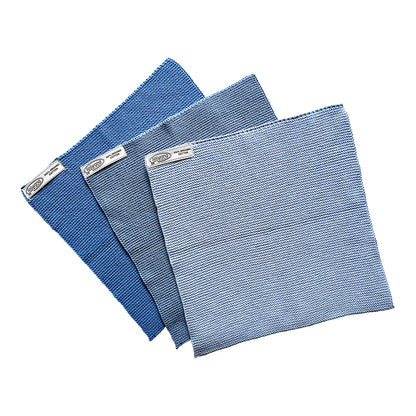 3er-Set Spültücher, eisblau, Bio-Baumwolle