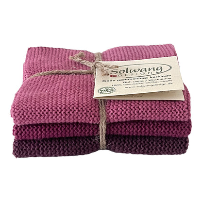3er-Set Spültücher, Nordic Berry, Bio-Baumwolle