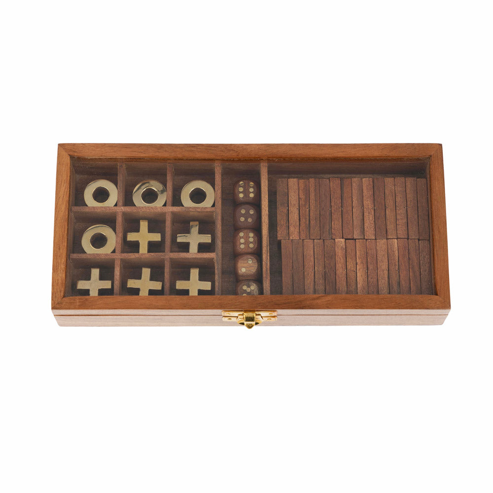 Fair Trade Spiele-Set (Domino, Tic Tac Toe, Würfel)