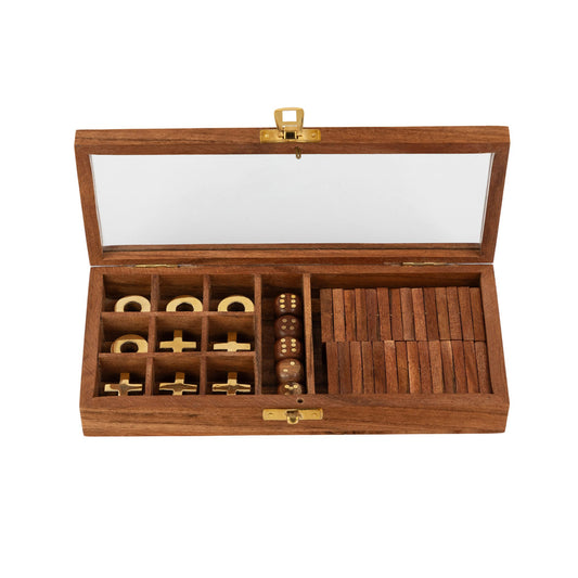 Fairtrade Domino, Tic Tac Toe, Würfel als Set in edler Box aus Holz ❤ eco & fair Conceptstore ❤