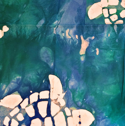 Küchen-Wendeschürze aus Bio-Baumwolle, turtle-blau