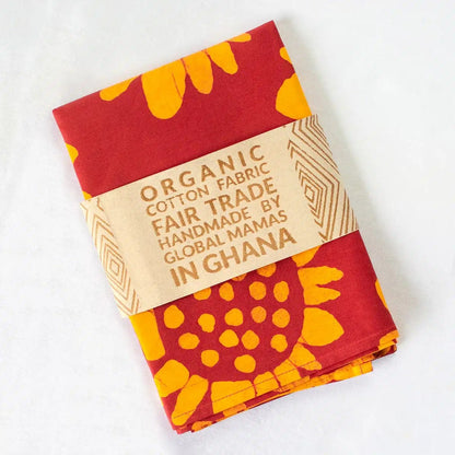 4 Stoffservietten aus Bio-Baumwolle, sonnenblumen, Fair Trade