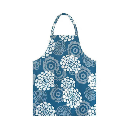 Küchen-Wendeschürze aus Bio-Baumwolle, indigo-blüten