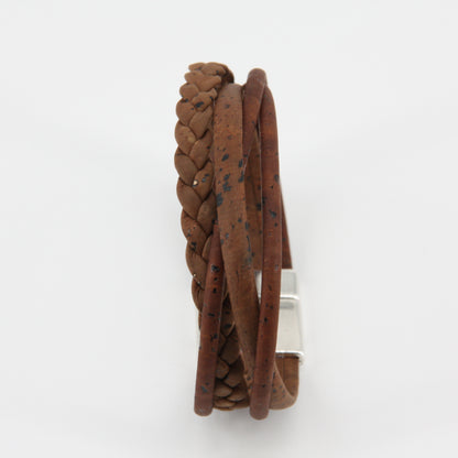 Veganes Kork-Armband mit Flechtband