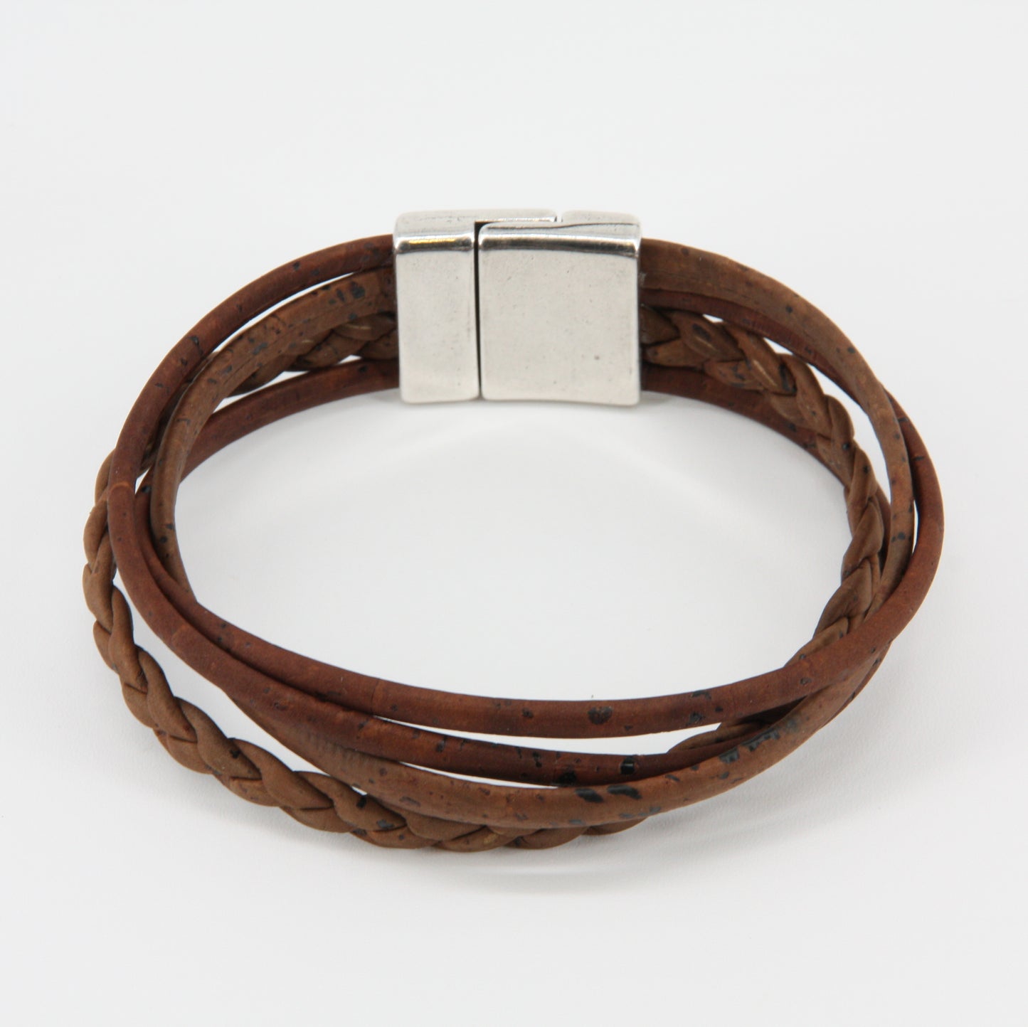 Veganes Kork-Armband mit Flechtband