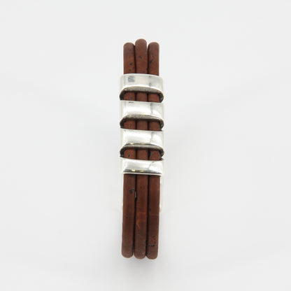 Veganes Kork-Armband mit Metall-Tunnel