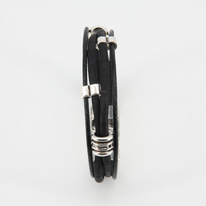 Veganes Kork-Armband mit Metall-Perlen