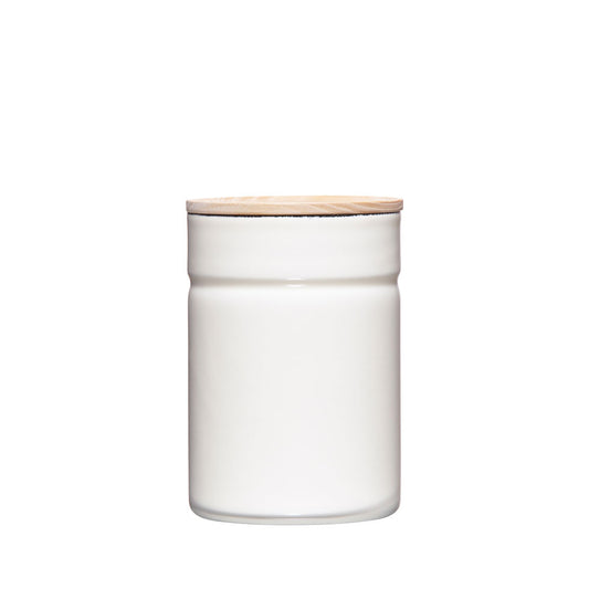 Emaille-Vorratsdosen, 525 ml, Holzdeckel