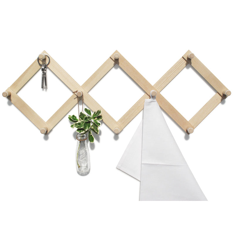 Wandgarderobe aus Esche | variable Breiteneinstellung | 10 Haken ❤ im eco & fair Conceptstore ❤