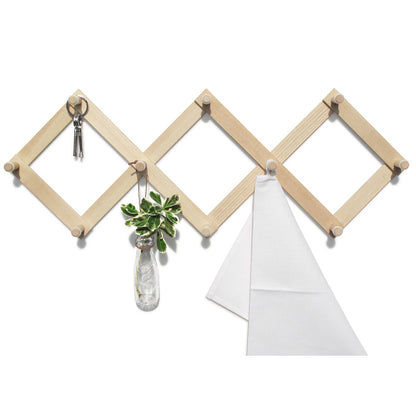 Wandgarderobe aus Esche | variable Breiteneinstellung | 10 Haken ❤ im eco & fair Conceptstore ❤