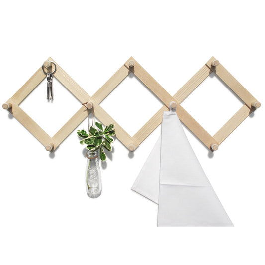 Wandgarderobe aus Esche | variable Breiteneinstellung | 10 Haken ❤ im eco & fair Conceptstore ❤