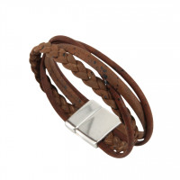 Armband aus Kork | dunkelbraun | mit Flechtband | vegan, nickelfrei, bleifrei ❤ eco & fair Conceptstore ❤